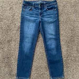 American Eagle Outfitters Women's Dark Blue Skinny Jeans